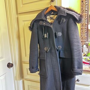 Authentic Burberry Wool,Fur Coat